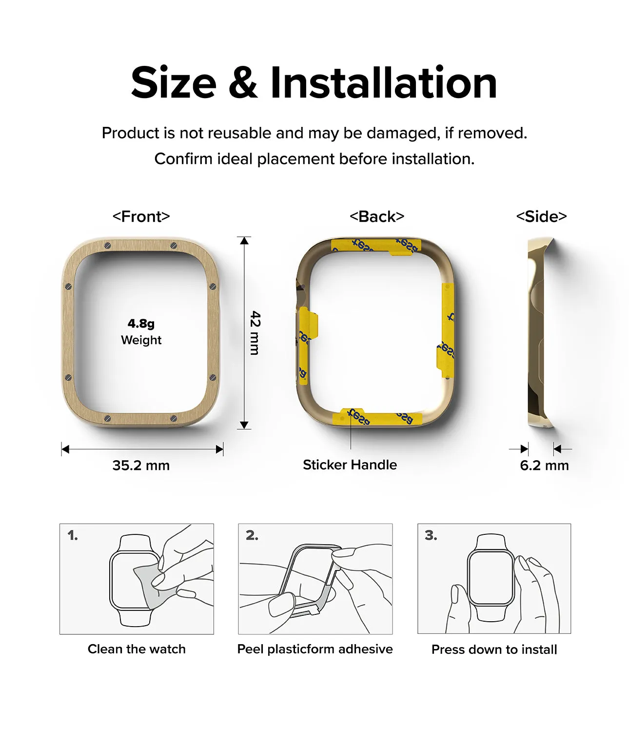 Apple Watch Series (41mm) | Premium Bezel Styling Hairline Bolts Design