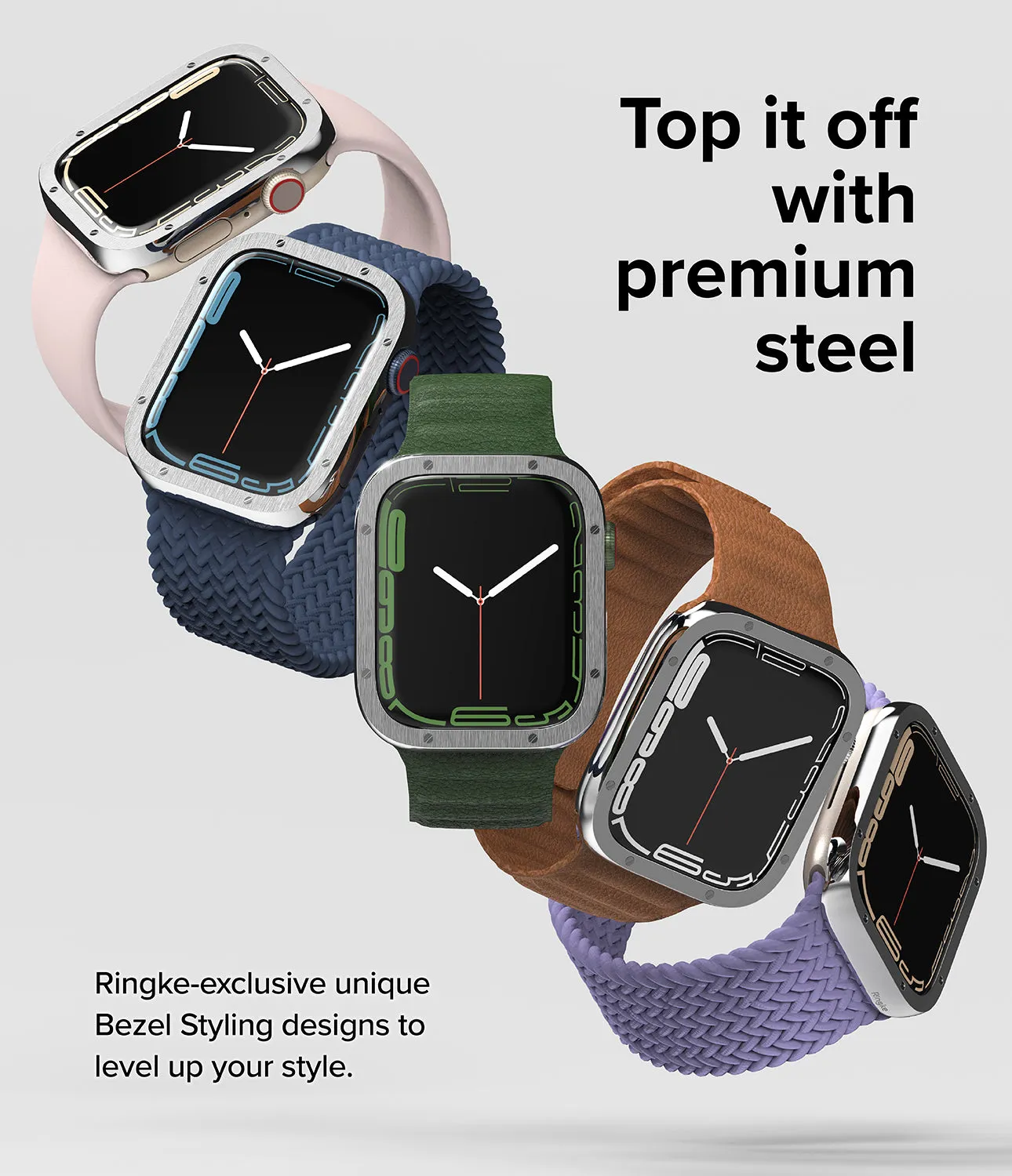 Apple Watch Series (41mm) | Premium Bezel Styling Hairline Bolts Design