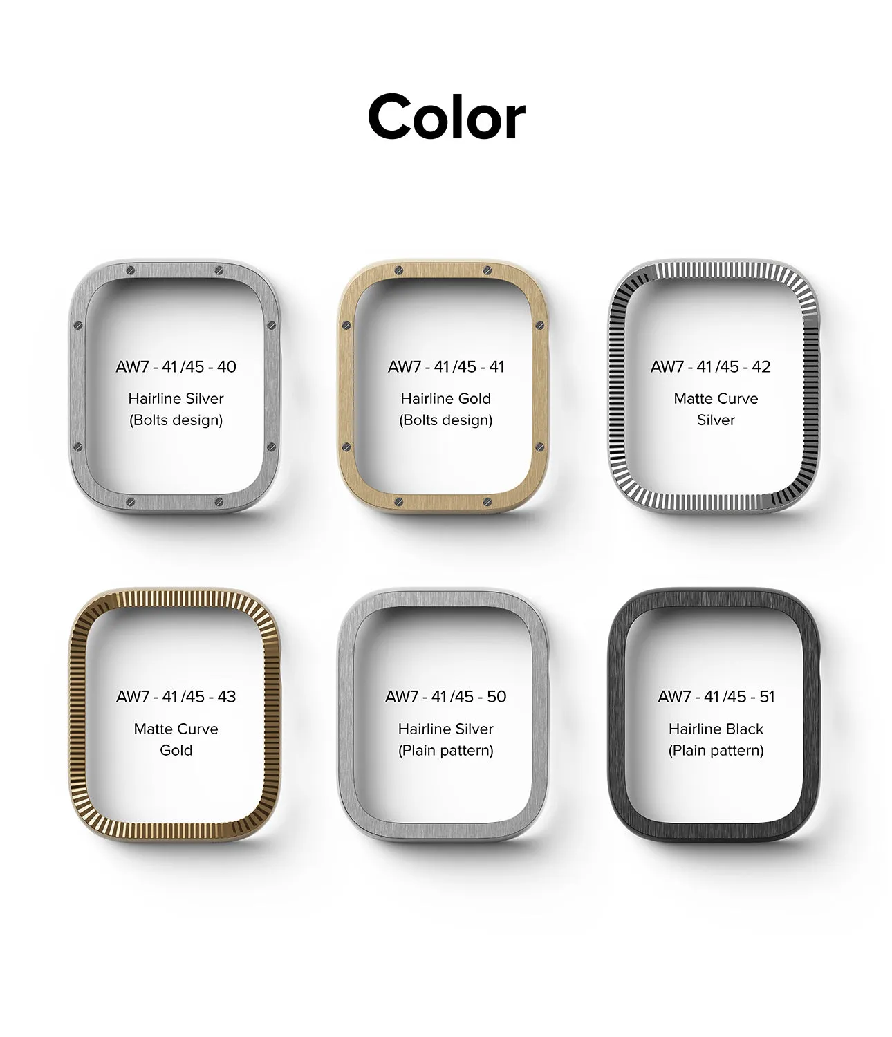 Apple Watch Series (41mm) | Premium Bezel Styling Hairline Bolts Design