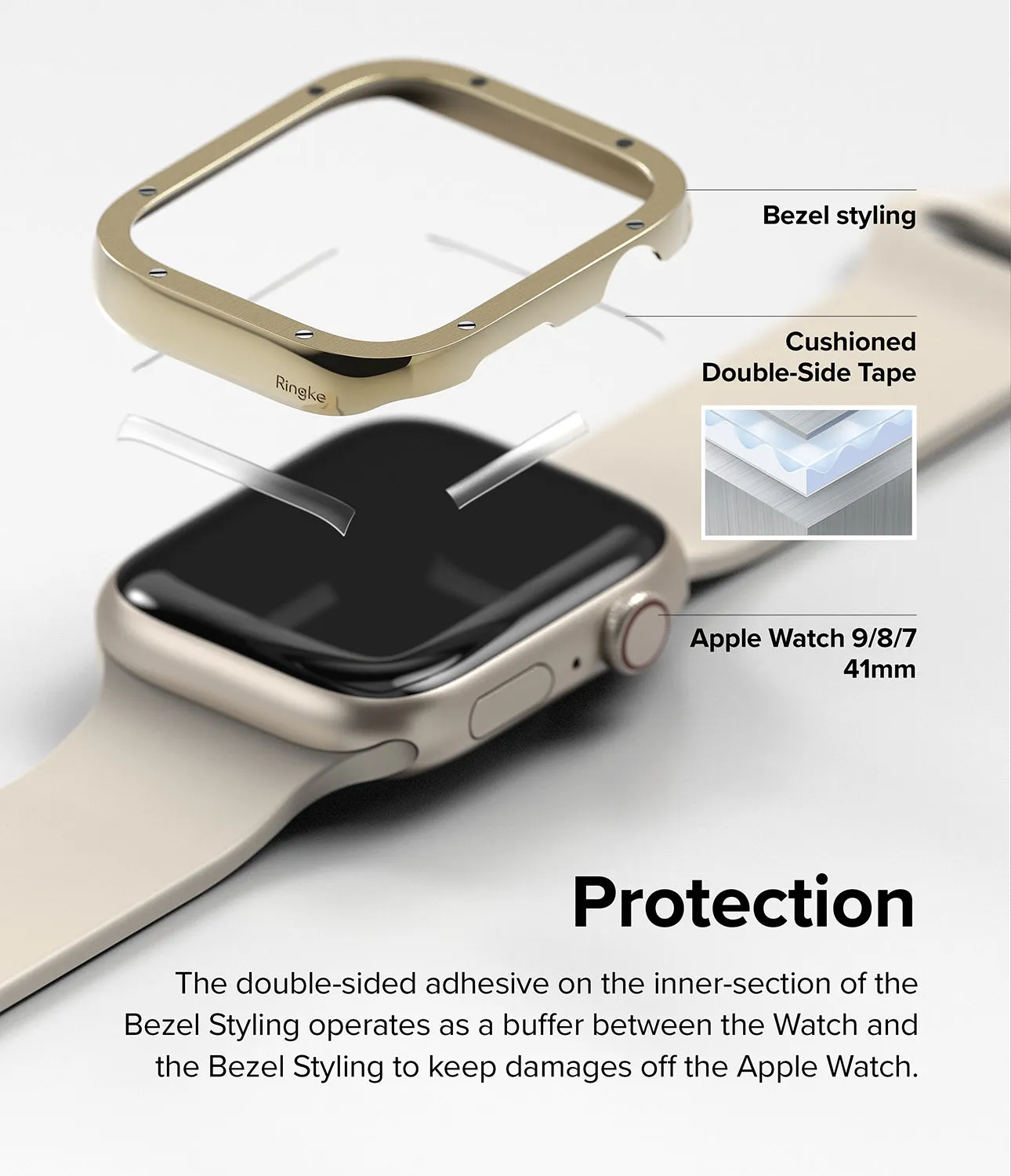 Apple Watch Series (41mm) | Premium Bezel Styling Hairline Bolts Design