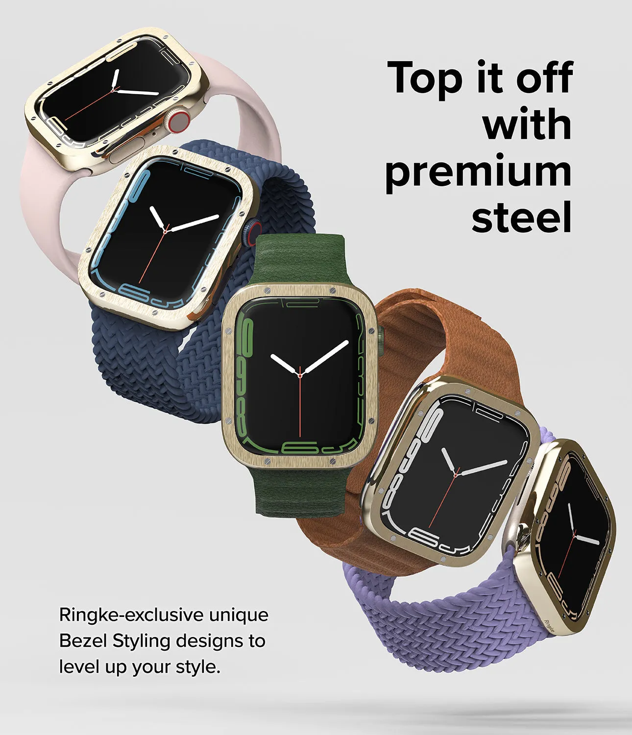 Apple Watch Series (41mm) | Premium Bezel Styling Hairline Bolts Design