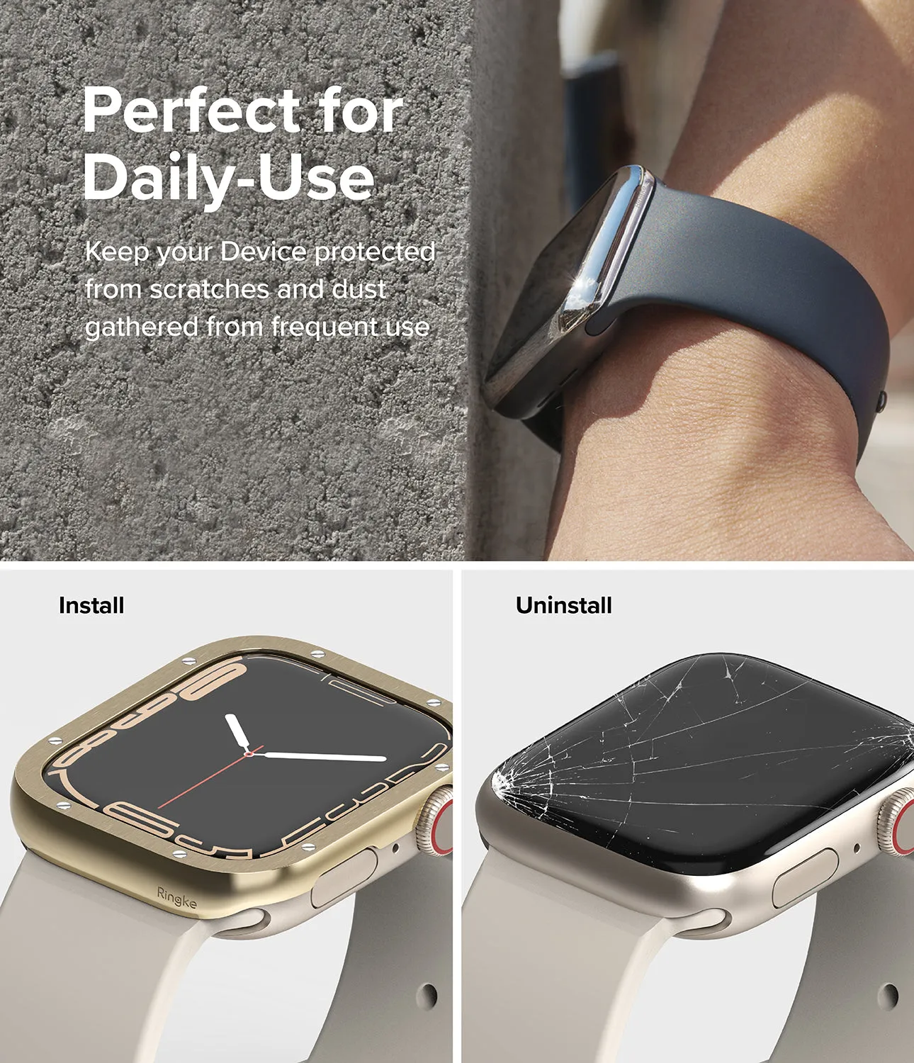 Apple Watch Series (41mm) | Premium Bezel Styling Hairline Bolts Design