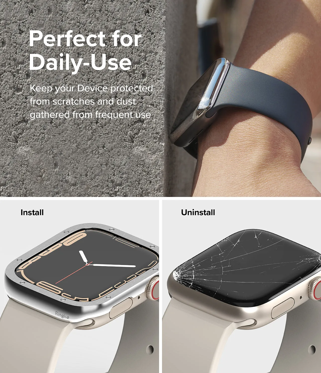 Apple Watch Series (41mm) | Premium Bezel Styling Hairline Bolts Design