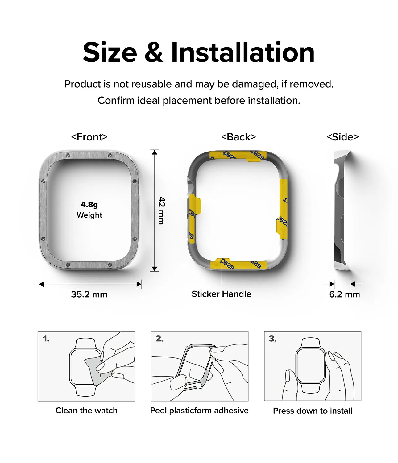 Apple Watch Series (41mm) | Premium Bezel Styling Hairline Bolts Design