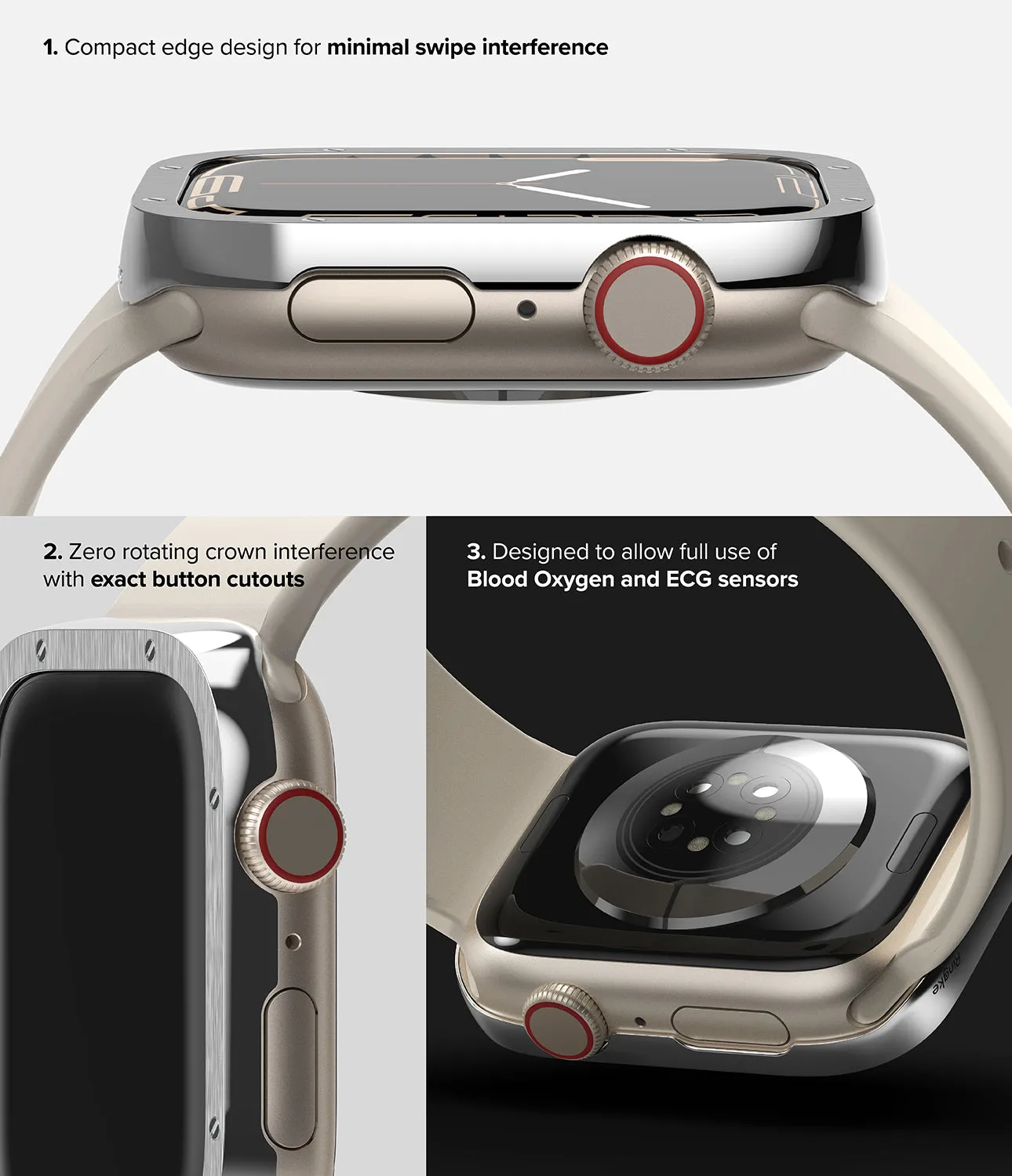 Apple Watch Series (41mm) | Premium Bezel Styling Hairline Bolts Design