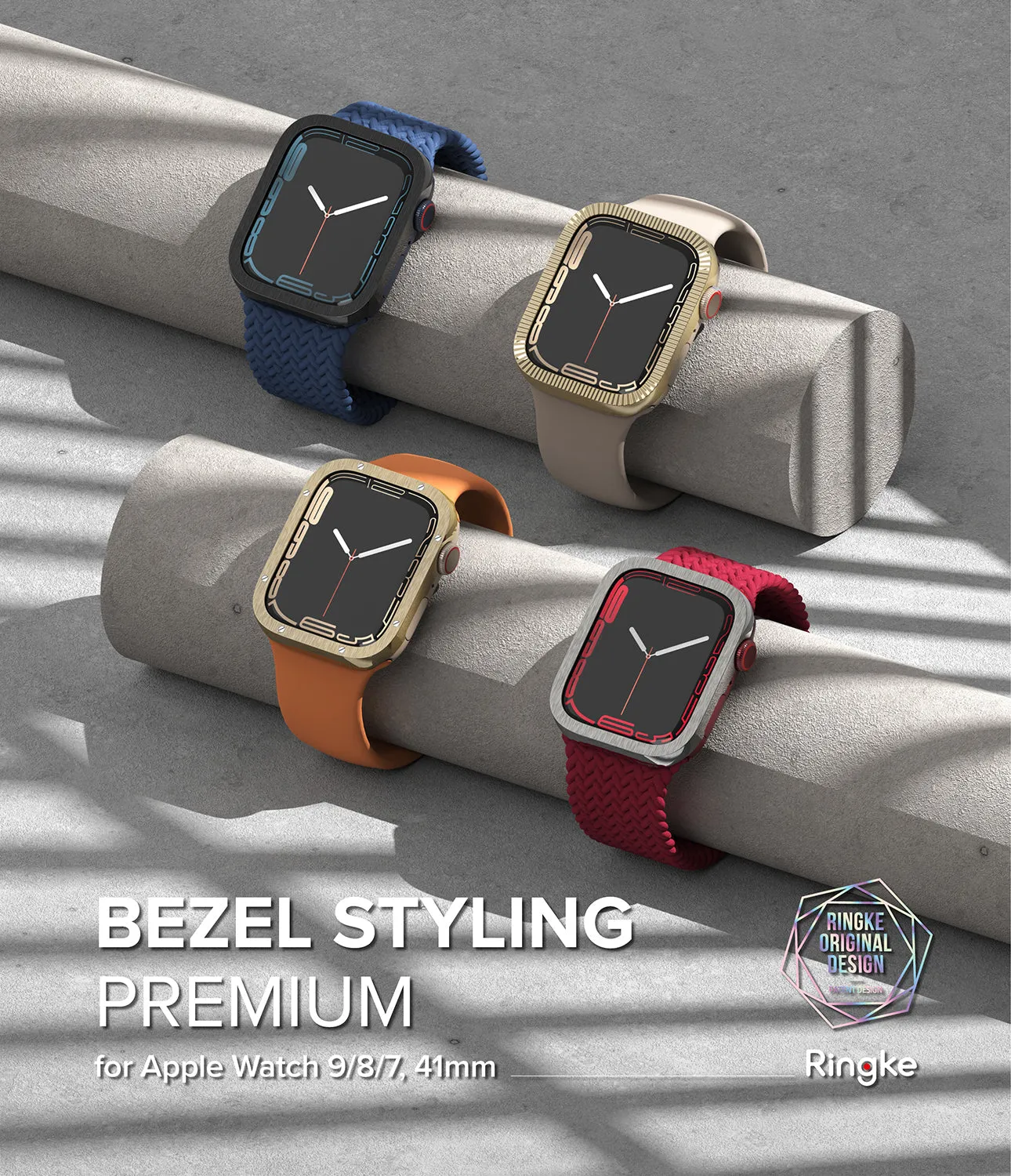 Apple Watch Series (41mm) | Premium Bezel Styling Hairline Bolts Design