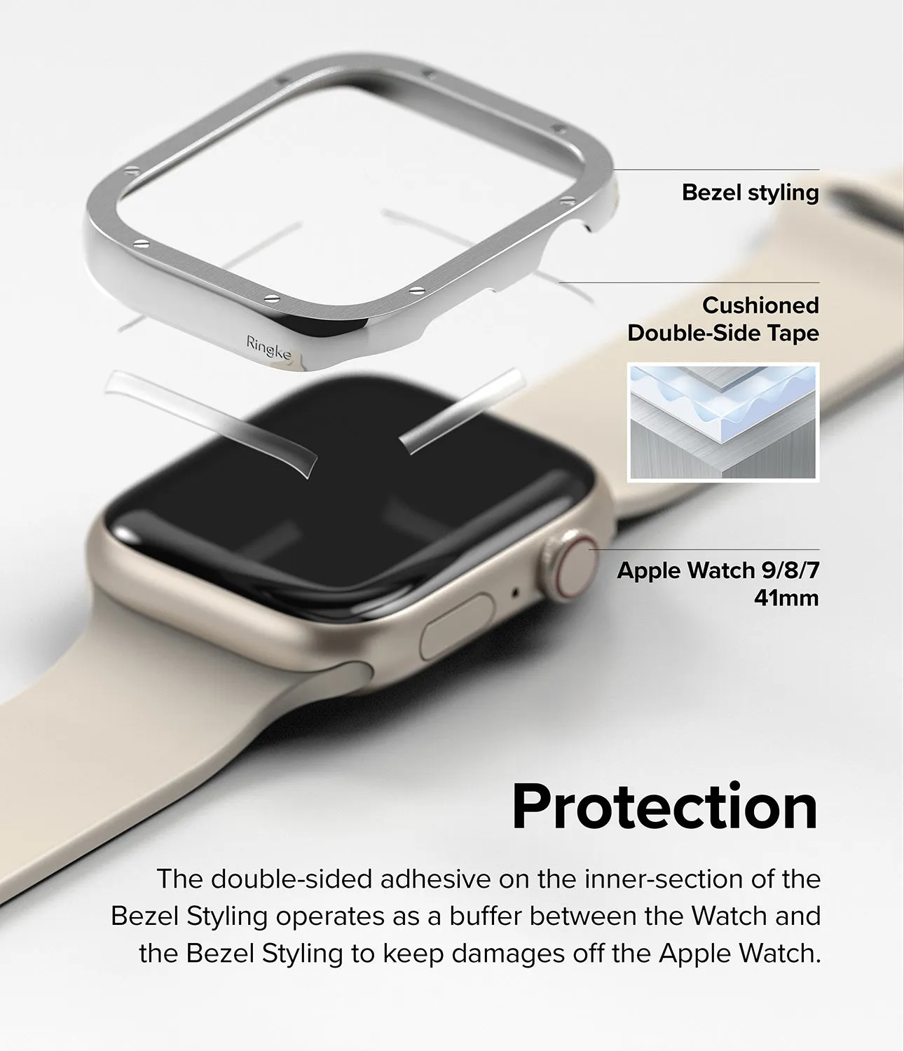 Apple Watch Series (41mm) | Premium Bezel Styling Hairline Bolts Design