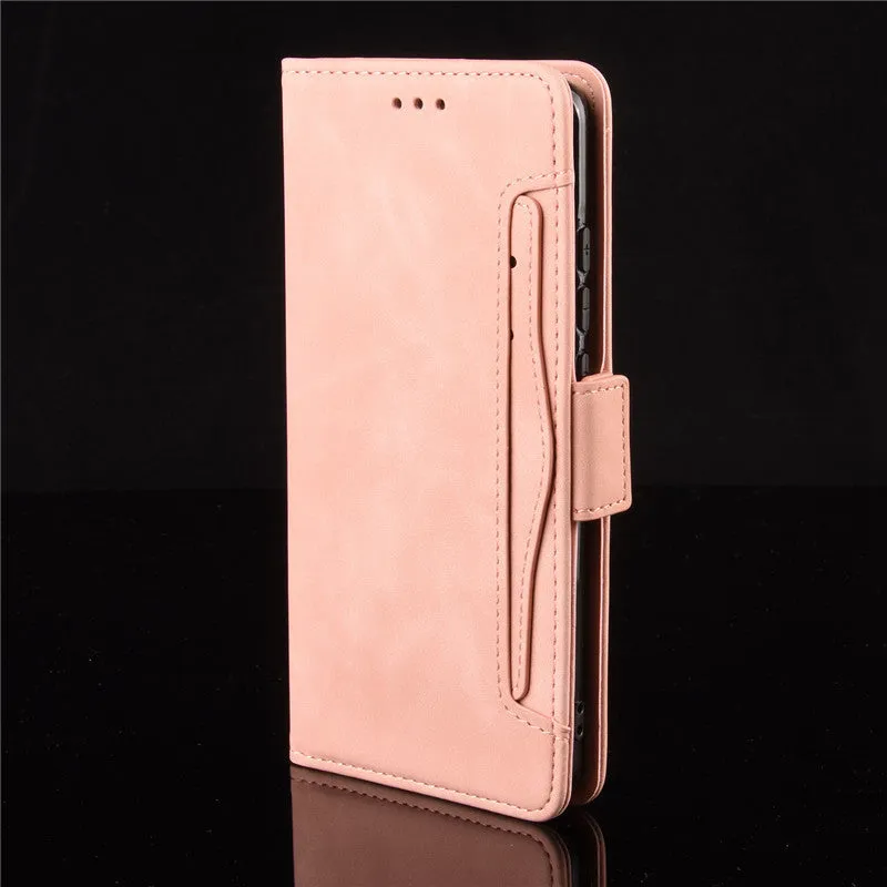 Black Flip Card Slot Wallet Shockproof Phone Case for OnePlus 7T