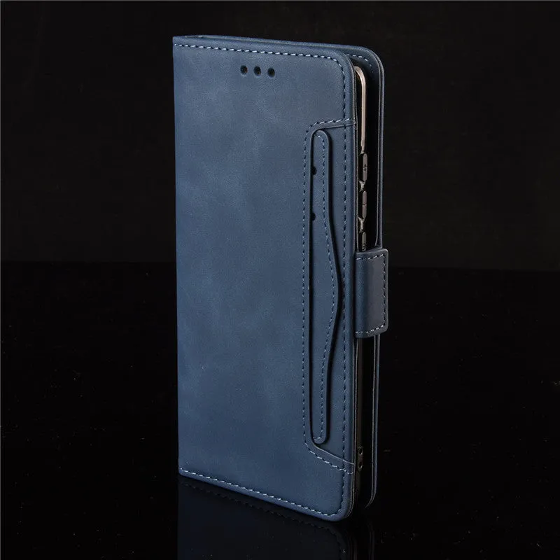 Black Flip Card Slot Wallet Shockproof Phone Case for OnePlus 7T