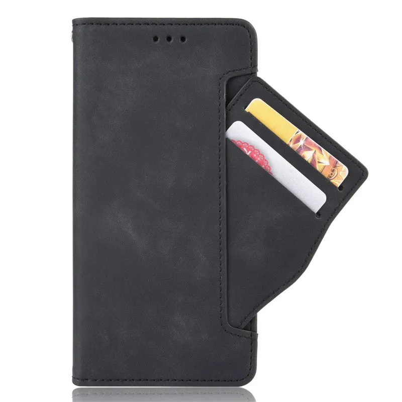 Black Flip Card Slot Wallet Shockproof Phone Case for OnePlus 7T