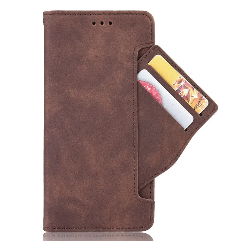 Black Flip Card Slot Wallet Shockproof Phone Case for OnePlus 7T