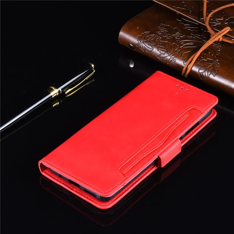 Black Flip Card Slot Wallet Shockproof Phone Case for OnePlus 7T