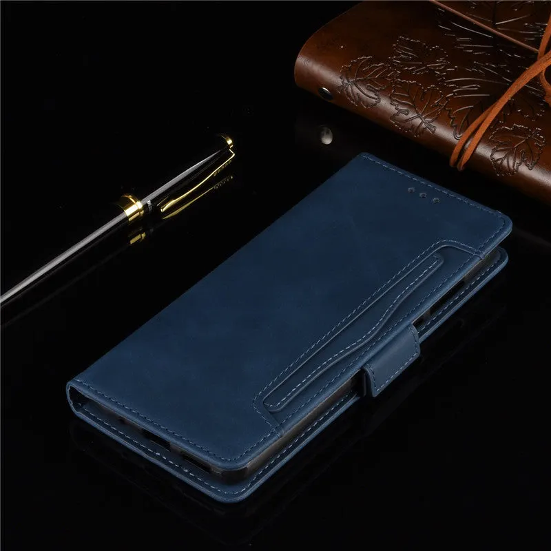 Black Flip Card Slot Wallet Shockproof Phone Case for OnePlus 7T