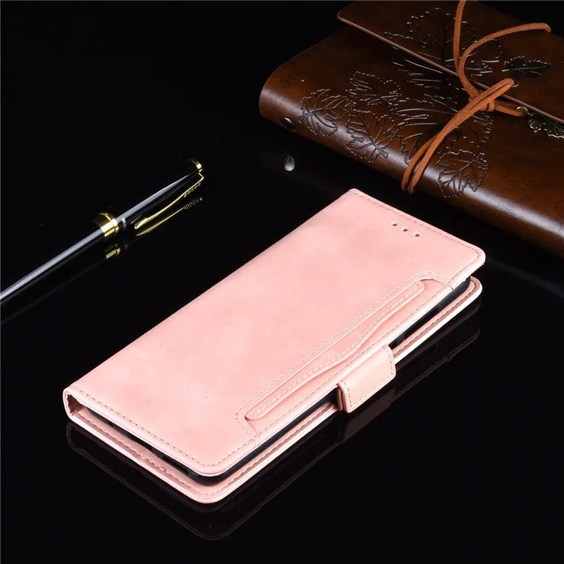 Black Flip Card Slot Wallet Shockproof Phone Case for OnePlus 7T