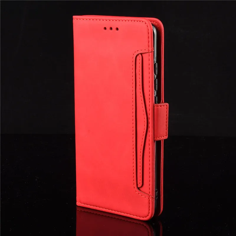 Black Flip Card Slot Wallet Shockproof Phone Case for OnePlus 7T