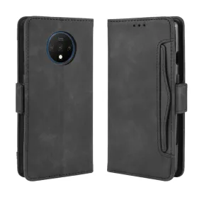 Black Flip Card Slot Wallet Shockproof Phone Case for OnePlus 7T