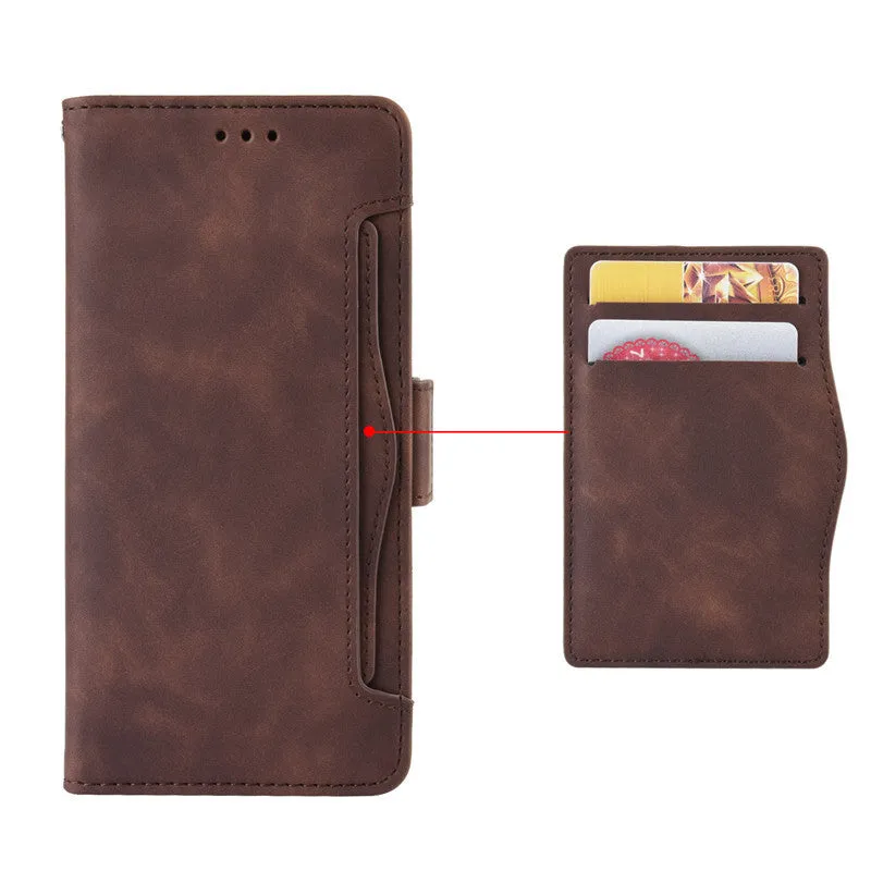 Black Flip Card Slot Wallet Shockproof Phone Case for OnePlus 7T