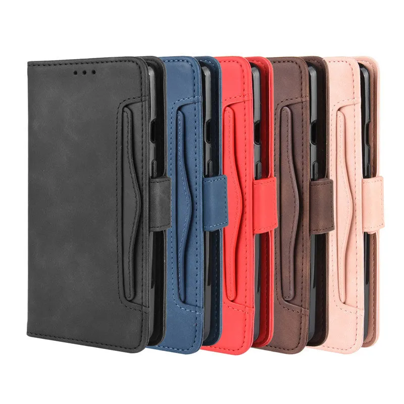 Black Flip Card Slot Wallet Shockproof Phone Case for OnePlus 7T