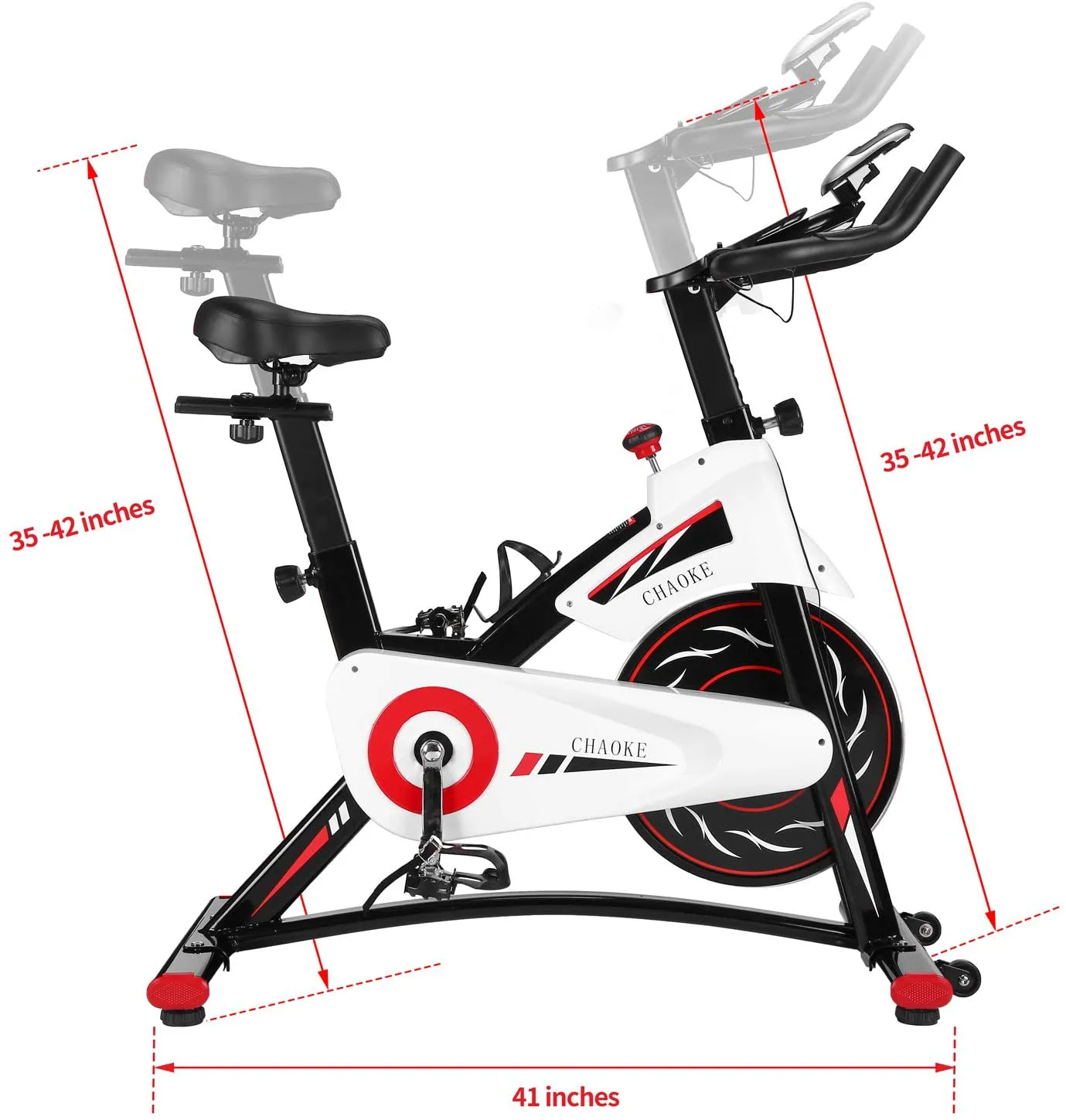 CHAOKE Indoor Cycling Bike – Stationary Exercise Bike with Magnetic Resistance, Quiet Operation, Heavy Flywheel, Comfortable Seat, and Digital Monitor for Home Cardio Workout (New Version).