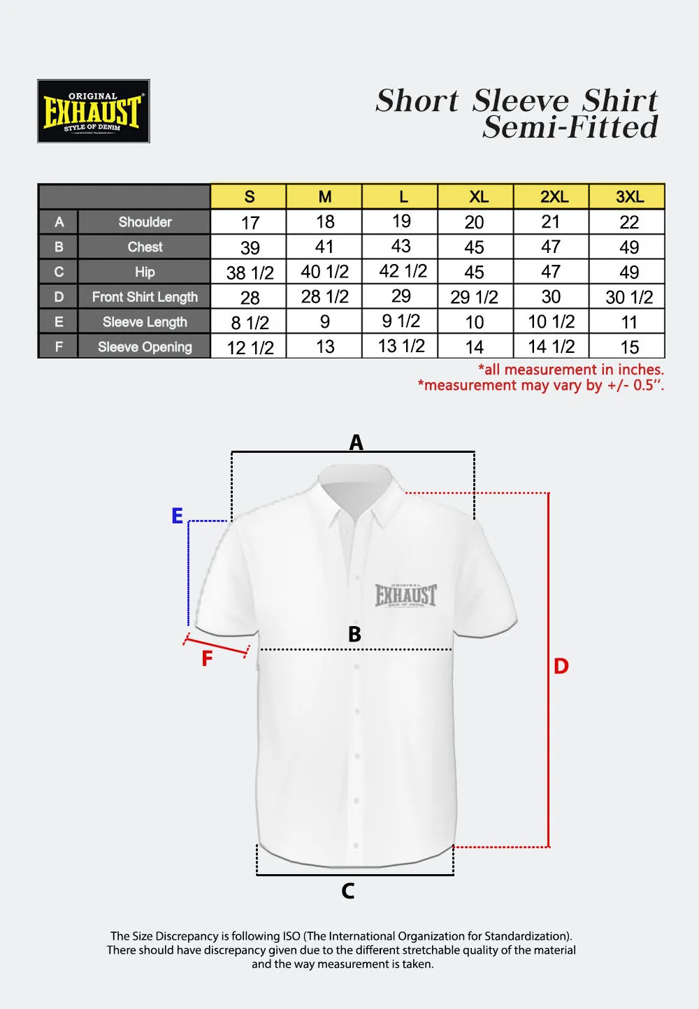 EXHAUST SHORT SLEEVE SHIRT [SEMI FIT] 1697