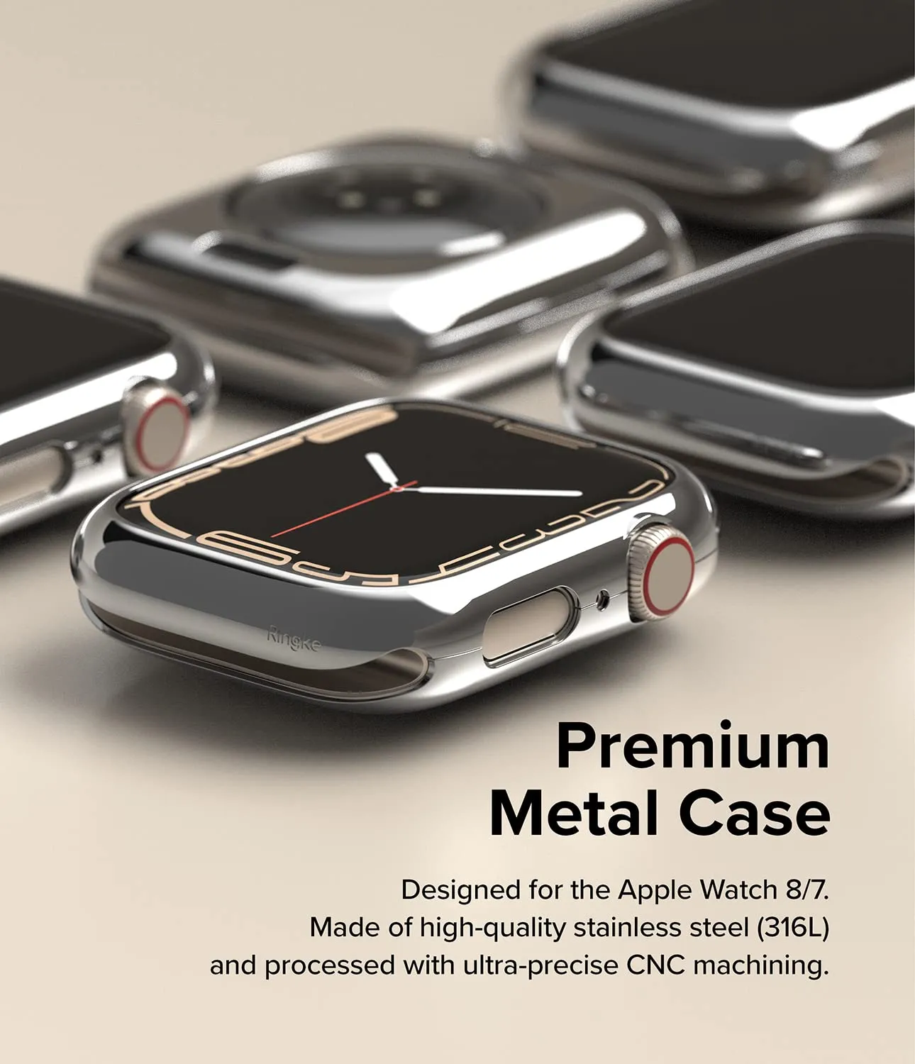 Frame Styling Compatible with Apple Watch 7 41mm - Silver (41-70)