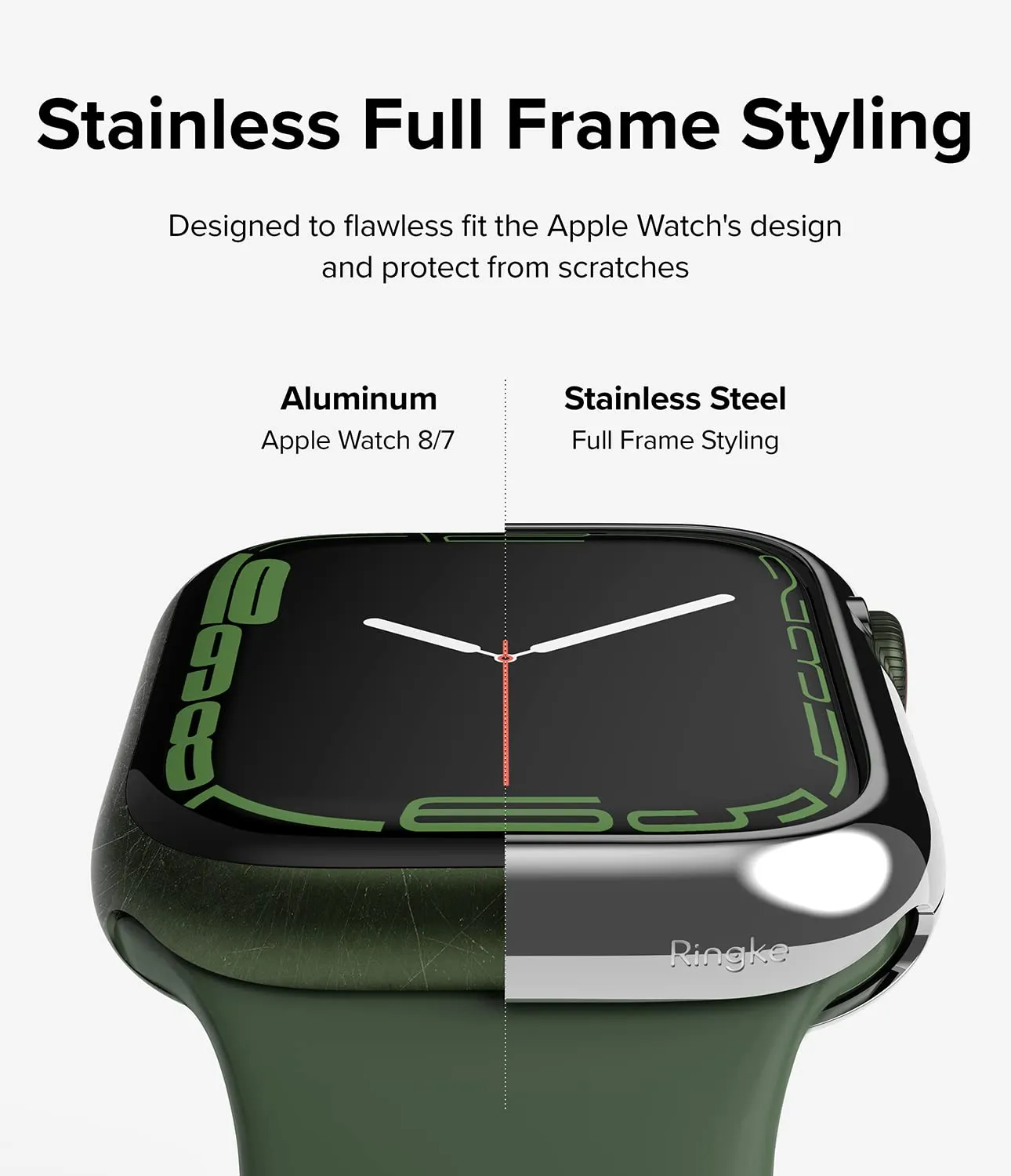 Frame Styling Compatible with Apple Watch 7 41mm - Silver (41-70)