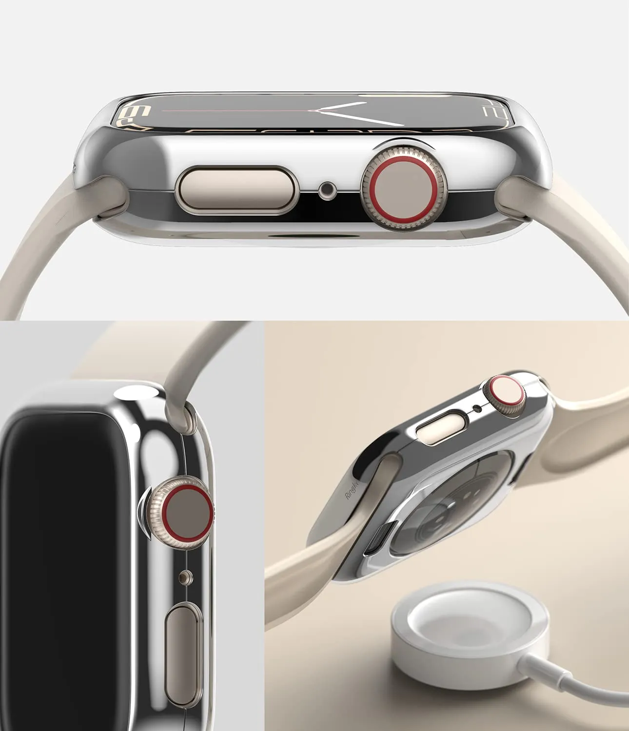 Frame Styling Compatible with Apple Watch 7 41mm - Silver (41-70)