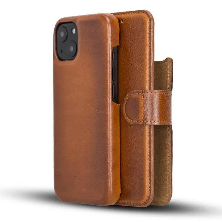 Jacob Full Leather Coating Detachable Wallet Case For Apple IPhone 13 Series (Set of 2)