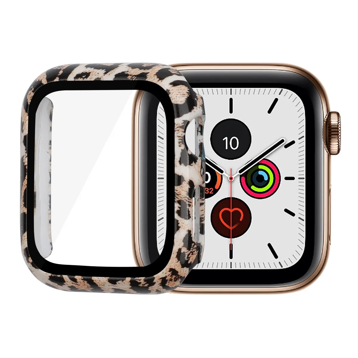 Protective Bumper Case with Screen Protector for Apple Watch 42mm- Leopard Print