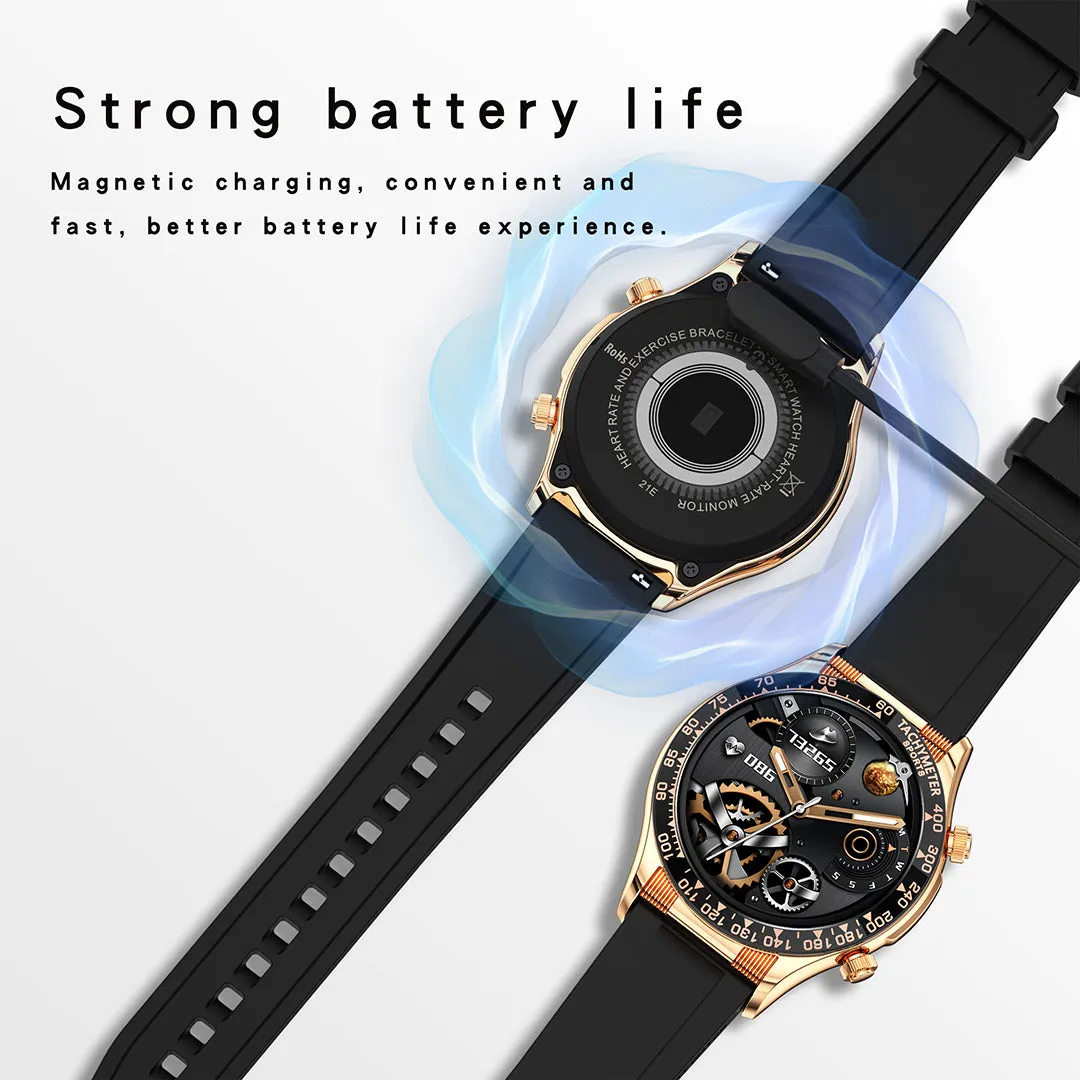 RollsTimi RTE18 Classic Men's Smartwatch Sports Waterproof Bluetooth Calls Smart Watches for Women Men, Heart Rate Blood Pressure Monitoring