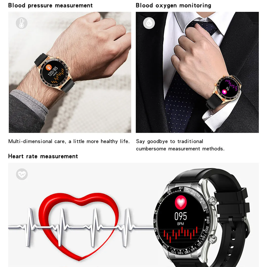 RollsTimi RTE18 Classic Men's Smartwatch Sports Waterproof Bluetooth Calls Smart Watches for Women Men, Heart Rate Blood Pressure Monitoring