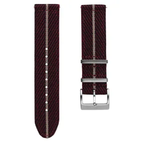 Seasalter Military Nylon Watch Strap - Burgundy/Beige