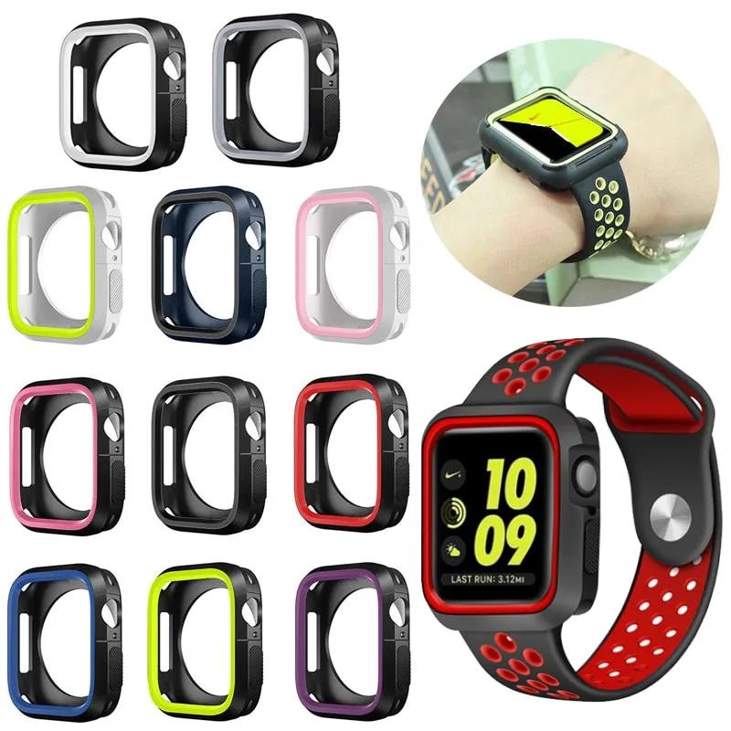 Silicone Bumper Protector Cover for Sport Apple Watch