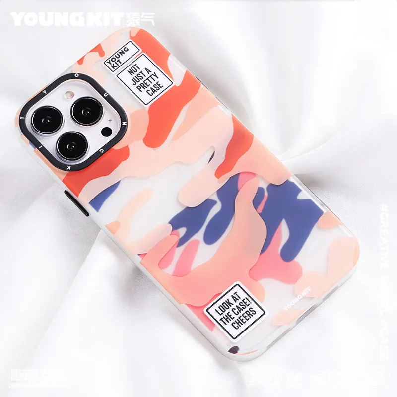 YOUNGKIT Camouflage Slim Thin Matte Anti-Scratch Back Shockproof Cover Case